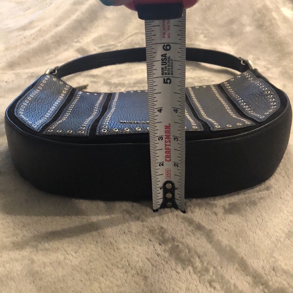 Used once … Michael Kors Brooklyn black with silver grommets purse - Picture 8 of 8